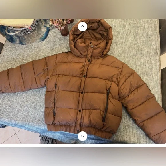 Alo Yoga Aspen Love Puffer Coat Jacket Cinnamon Brown XS - Picture 4 of 7